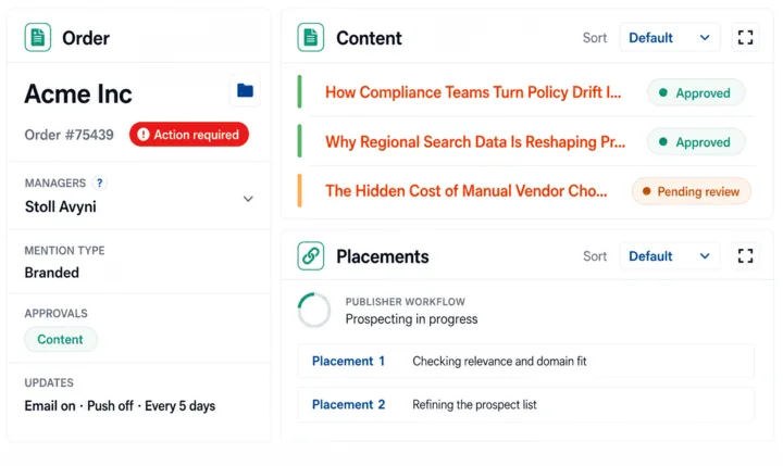 Rank Engine order management workspace